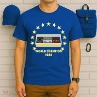 World Champion 1985 Retro Gaming Controller Gift T-Shirt thumb 6
