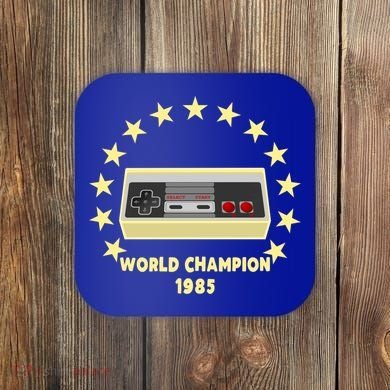 World Champion 1985 Retro Gaming Controller Gift Coaster