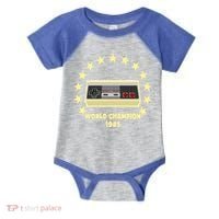 World Champion 1985 Retro Gaming Controller Gift Infant Baby Jersey Bodysuit thumb 0