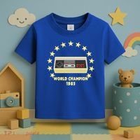 World Champion 1985 Retro Gaming Controller Gift Toddler T-Shirt thumb 3