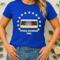 World Champion 1985 Retro Gaming Controller Gift Women's T-Shirt thumb 2