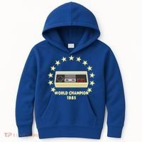 World Champion 1985 Retro Gaming Controller Gift Kids Hoodie thumb 0
