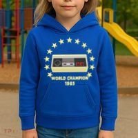 World Champion 1985 Retro Gaming Controller Gift Kids Hoodie thumb 3