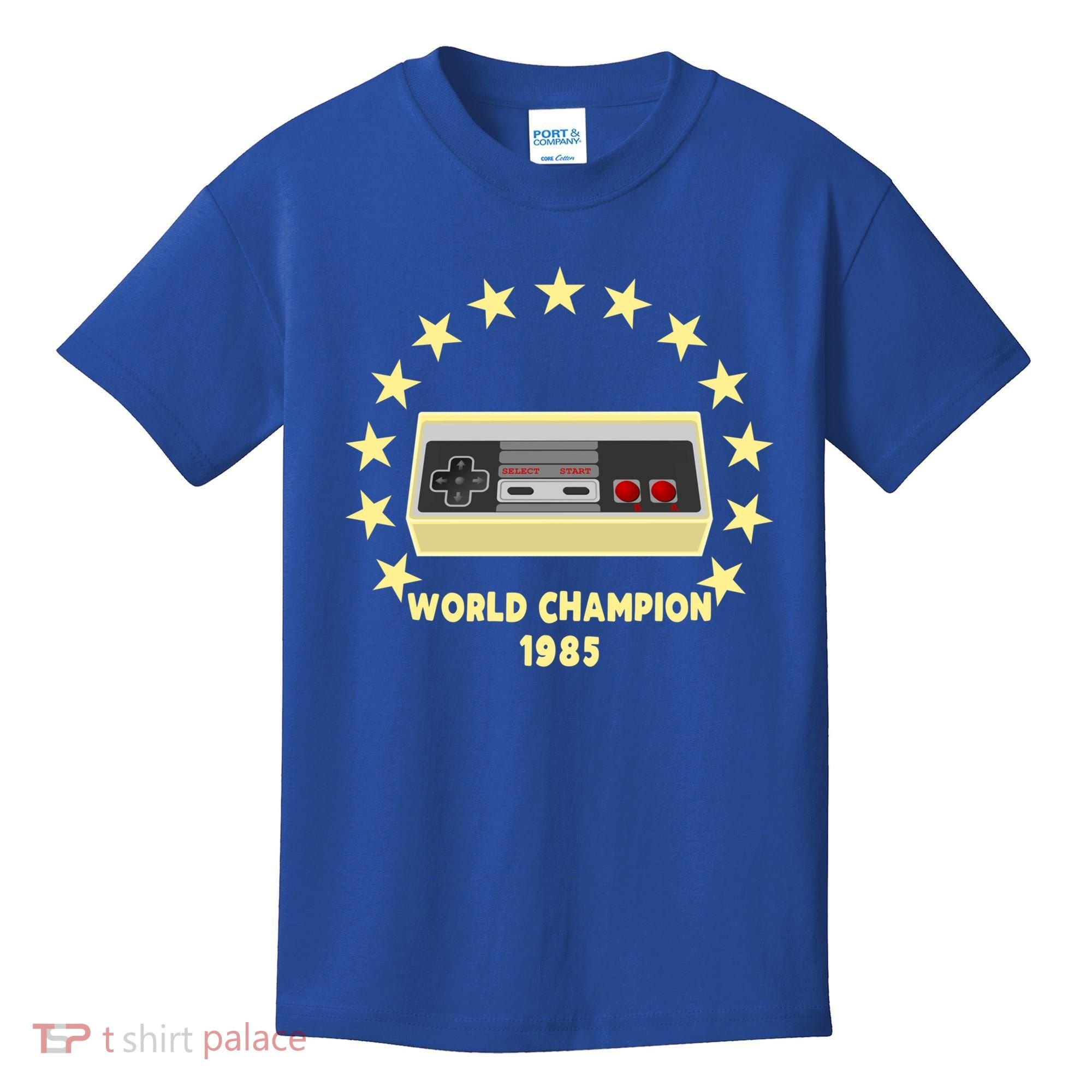 World Champion 1985 Retro Gaming Controller Gift Kids T-Shirt