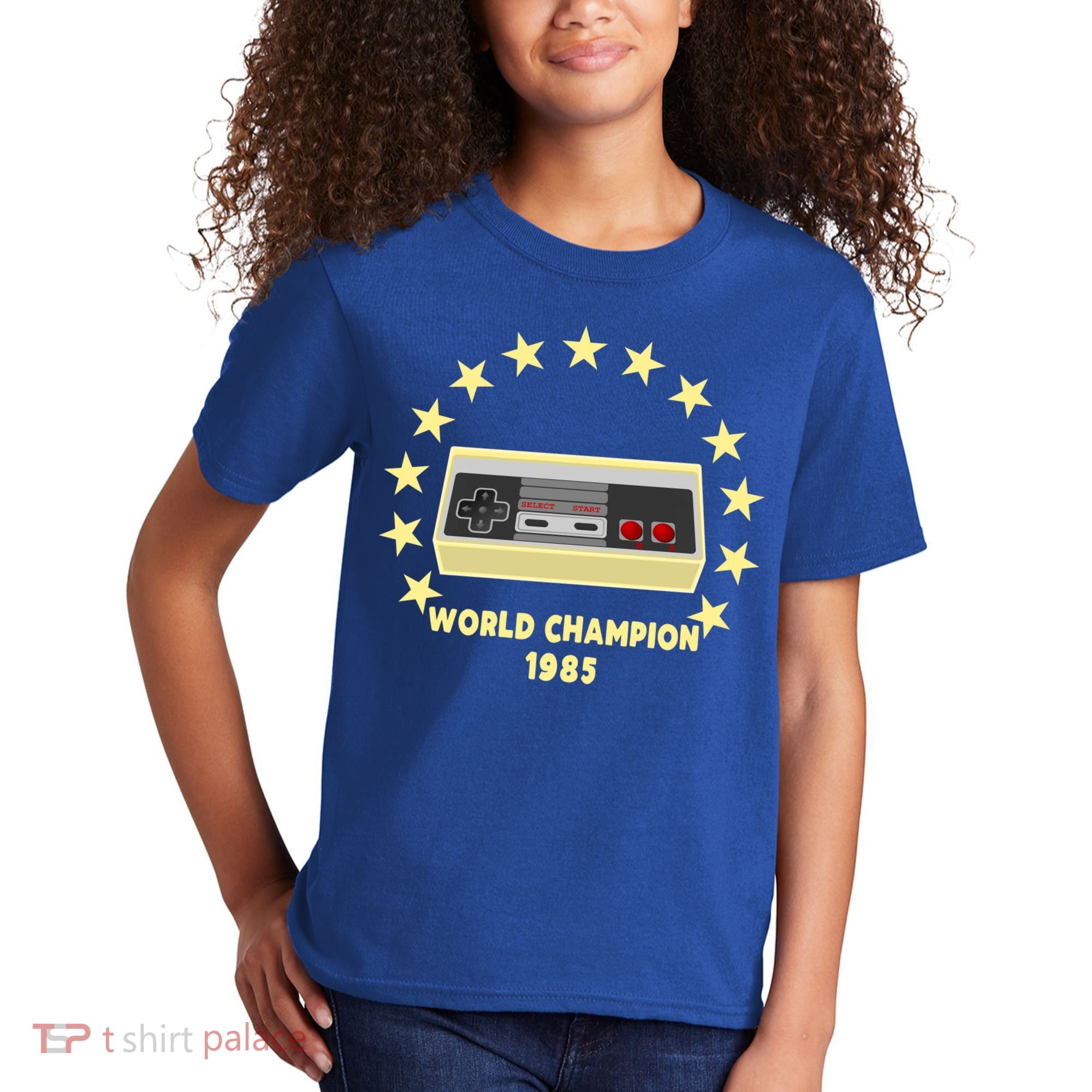 World Champion 1985 Retro Gaming Controller Gift Kids T-Shirt