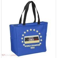 World Champion 1985 Retro Gaming Controller Gift Tote Bag thumb 2