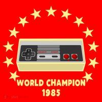 World Champion 1985 Retro Gaming Controller Gift Santa Hat thumb 1