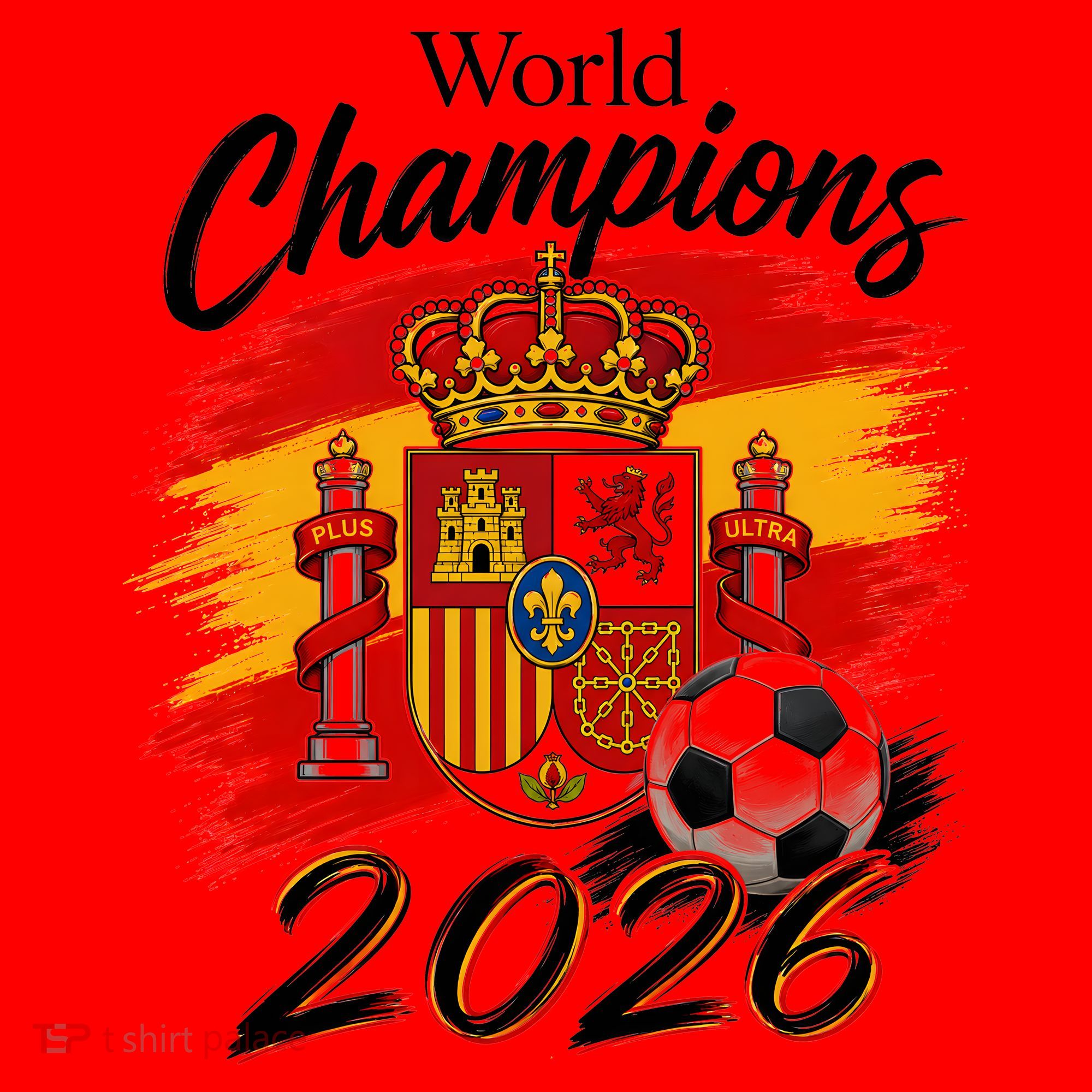 World Champions 2026 Spain Soccer Santa Hat