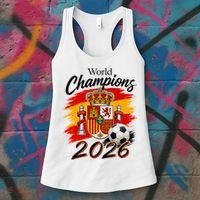 World Champions 2026 Spain Soccer Women's Tank Top thumb 3