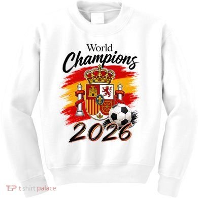 World Champions 2026 Spain Soccer Kids Sweatshirt