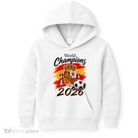 World Champions 2026 Spain Soccer Kids Hoodie thumb 0