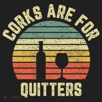 Wine Corks Are For Quitters Wine Gift Idea Beanie thumb 2