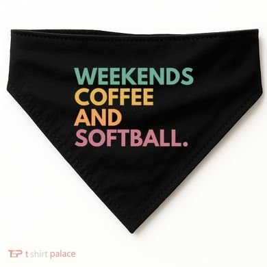 Weekends Coffee And Softball Softball Mama Meaningful Gift USA-Made Doggie Bandana