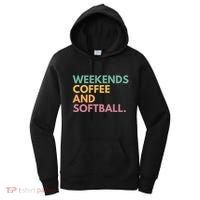 Weekends Coffee And Softball Softball Mama Meaningful Gift Women's Hoodie thumb 0