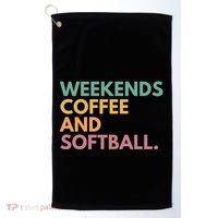 Weekends Coffee And Softball Softball Mama Meaningful Gift Golf Towel thumb 0