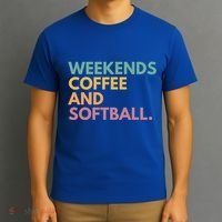 Weekends Coffee And Softball Softball Mama Meaningful Gift T-Shirt thumb 3