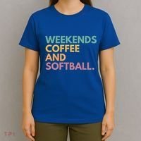 Weekends Coffee And Softball Softball Mama Meaningful Gift T-Shirt thumb 4