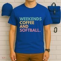 Weekends Coffee And Softball Softball Mama Meaningful Gift T-Shirt thumb 6