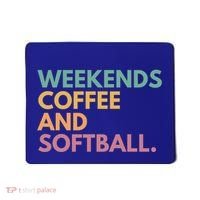 Weekends Coffee And Softball Softball Mama Meaningful Gift Mousepad thumb 0