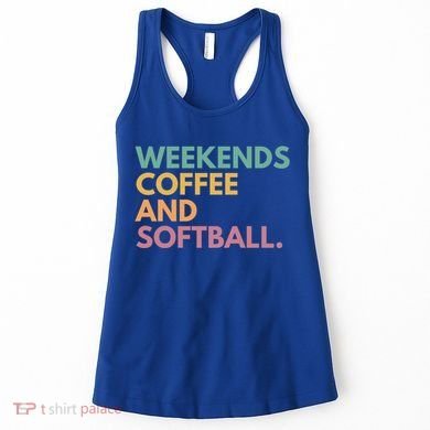 Weekends Coffee And Softball Softball Mama Meaningful Gift Women's Tank Top