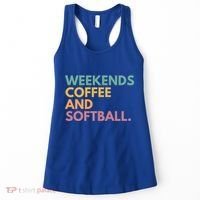 Weekends Coffee And Softball Softball Mama Meaningful Gift Women's Tank Top thumb 0