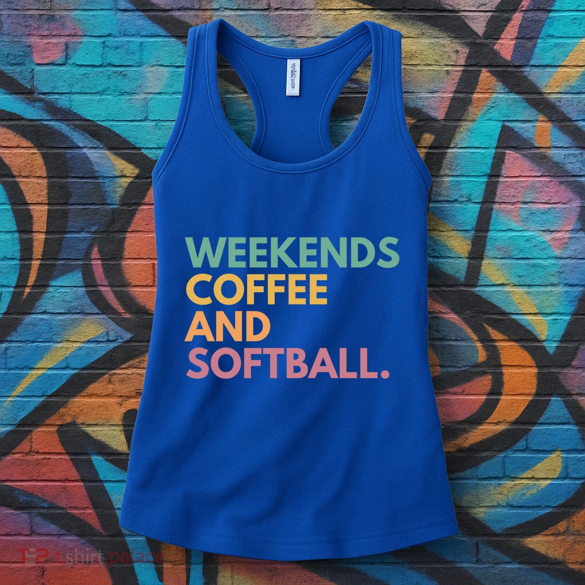 Weekends Coffee And Softball Softball Mama Meaningful Gift Women's Tank Top