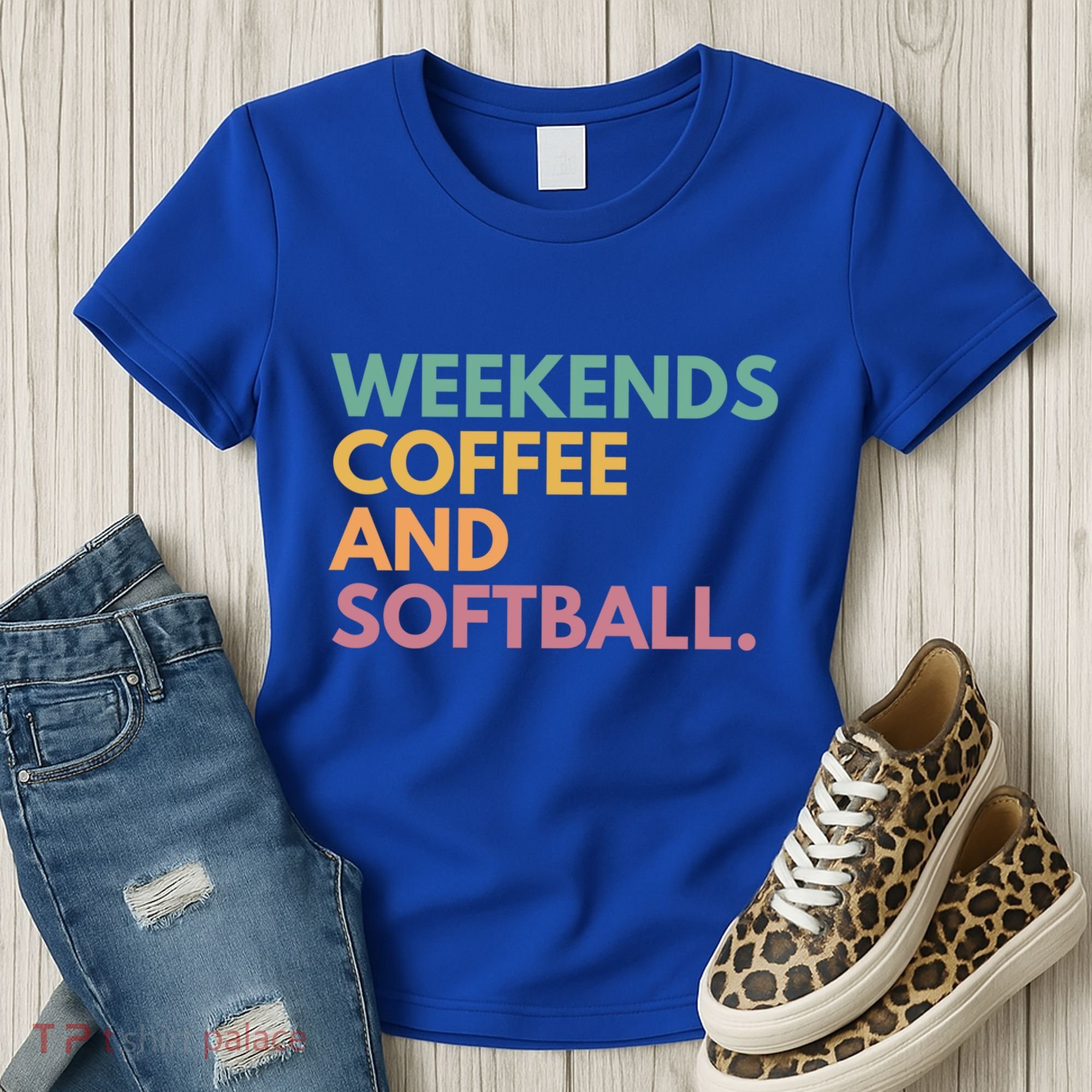 Weekends Coffee And Softball Softball Mama Meaningful Gift Women's T-Shirt