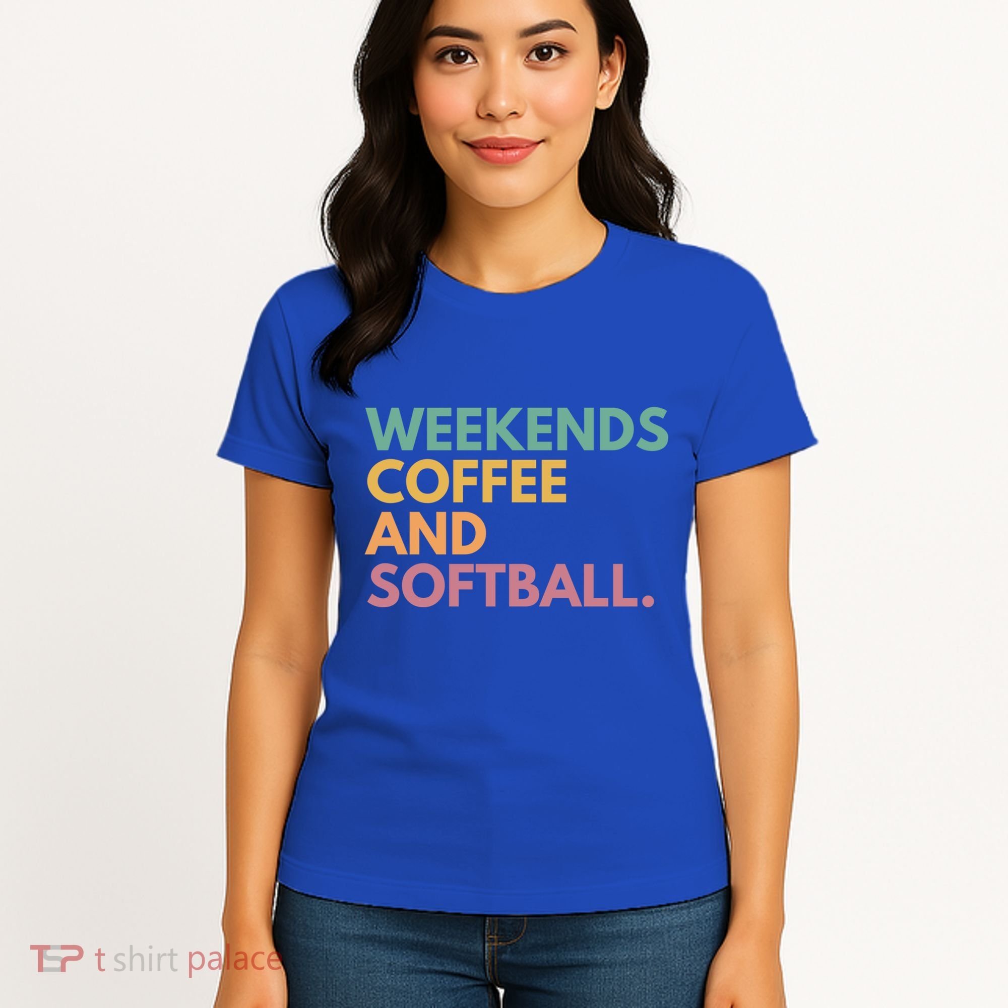 Weekends Coffee And Softball Softball Mama Meaningful Gift Women's T-Shirt