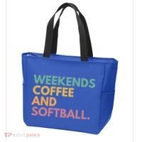 Weekends Coffee And Softball Softball Mama Meaningful Gift Tote Bag thumb 3