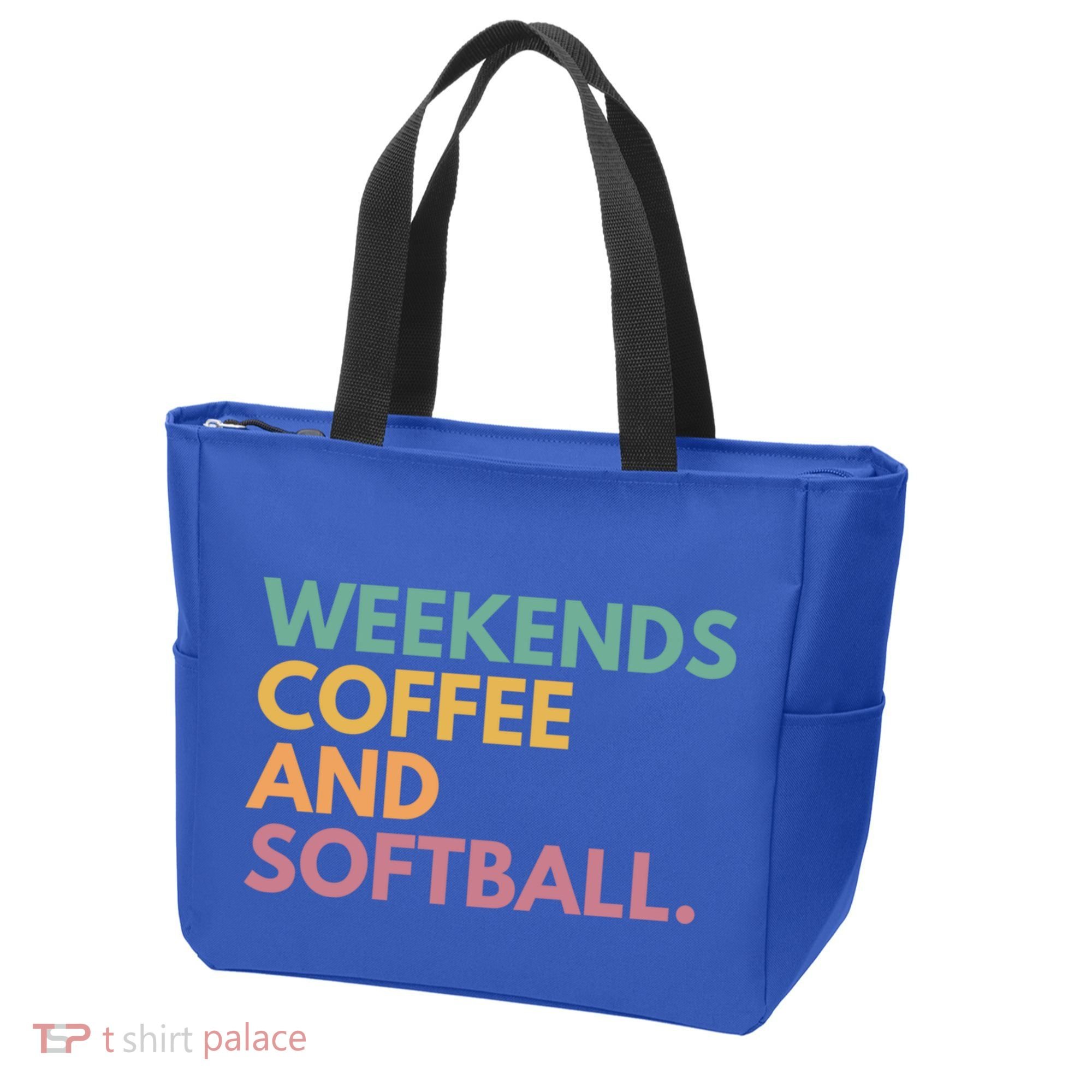 Weekends Coffee And Softball Softball Mama Meaningful Gift Tote Bag