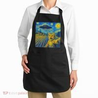 Whimsical Cat Alien Invasion Alien Cat Lovers Apron thumb 2