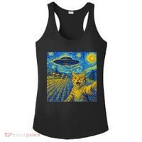 Whimsical Cat Alien Invasion Alien Cat Lovers Ladies PosiCharge Competitor Racerback Tank thumb 0