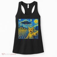 Whimsical Cat Alien Invasion Alien Cat Lovers Women's Tank Top thumb 0