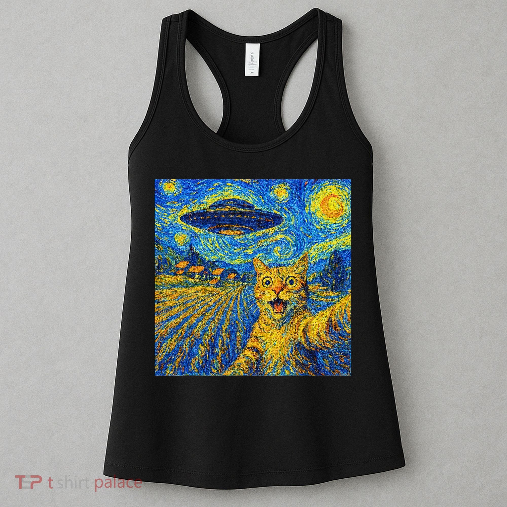 Whimsical Cat Alien Invasion Alien Cat Lovers Women's Tank Top