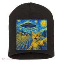 Whimsical Cat Alien Invasion Alien Cat Lovers Short Acrylic Beanie thumb 0