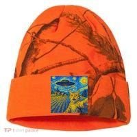 Whimsical Cat Alien Invasion Alien Cat Lovers Kati Licensed 12" Camo Cuffed Beanie thumb 0
