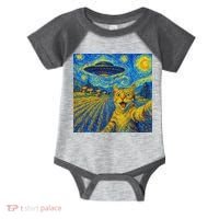 Whimsical Cat Alien Invasion Alien Cat Lovers Infant Baby Jersey Bodysuit thumb 0