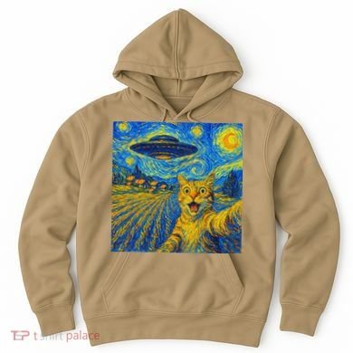 Whimsical Cat Alien Invasion Alien Cat Lovers Hoodie