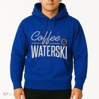 Waterskiing Coffee And Waterski Water Skiing Ski Gift Hoodie thumb 2
