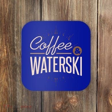 Waterskiing Coffee And Waterski Water Skiing Ski Gift Coaster
