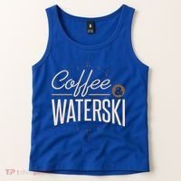 Waterskiing Coffee And Waterski Water Skiing Ski Gift Tank Top thumb 2