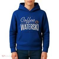 Waterskiing Coffee And Waterski Water Skiing Ski Gift Kids Hoodie thumb 4
