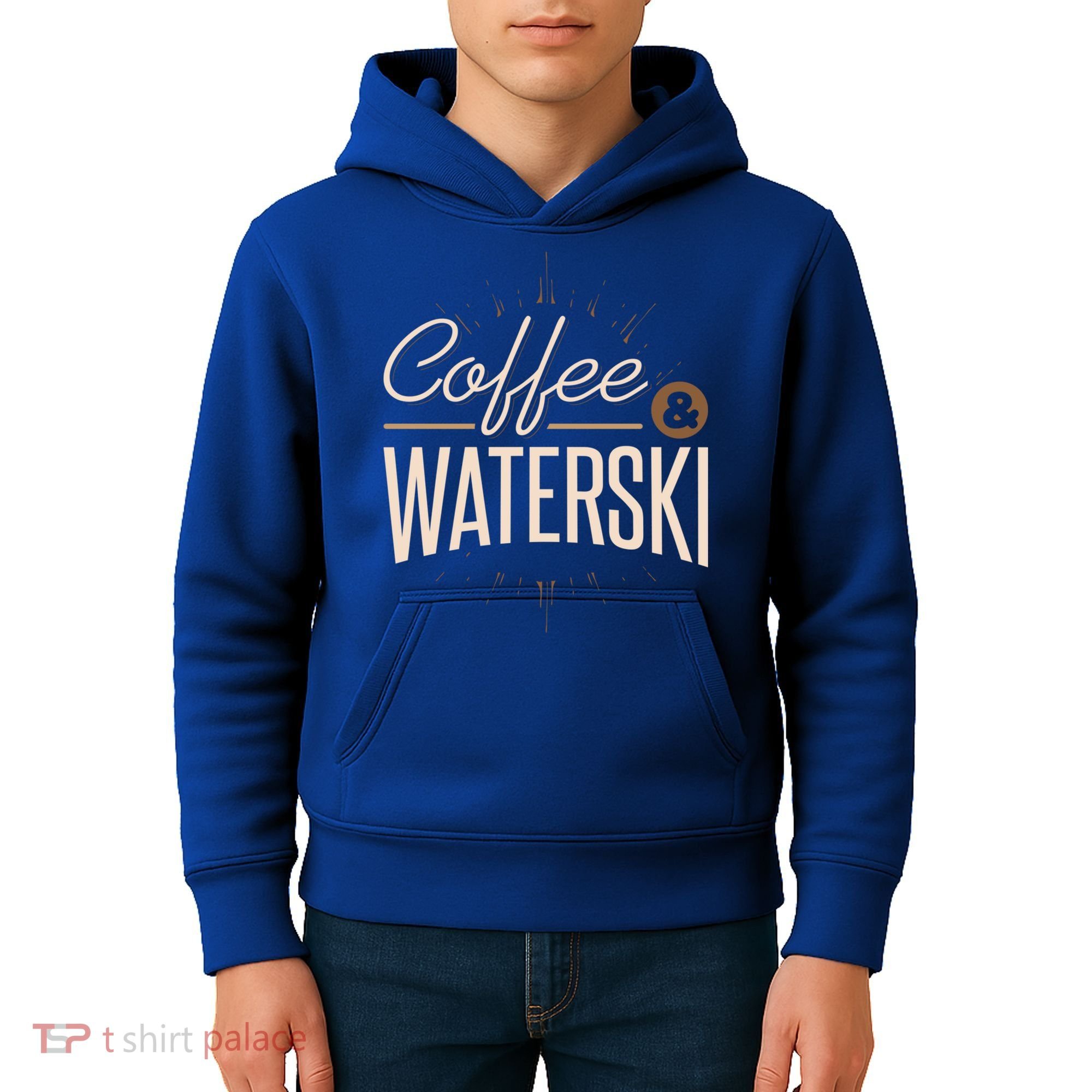 Waterskiing Coffee And Waterski Water Skiing Ski Gift Kids Hoodie