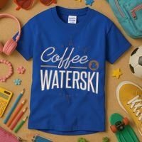 Waterskiing Coffee And Waterski Water Skiing Ski Gift Kids T-Shirt thumb 3