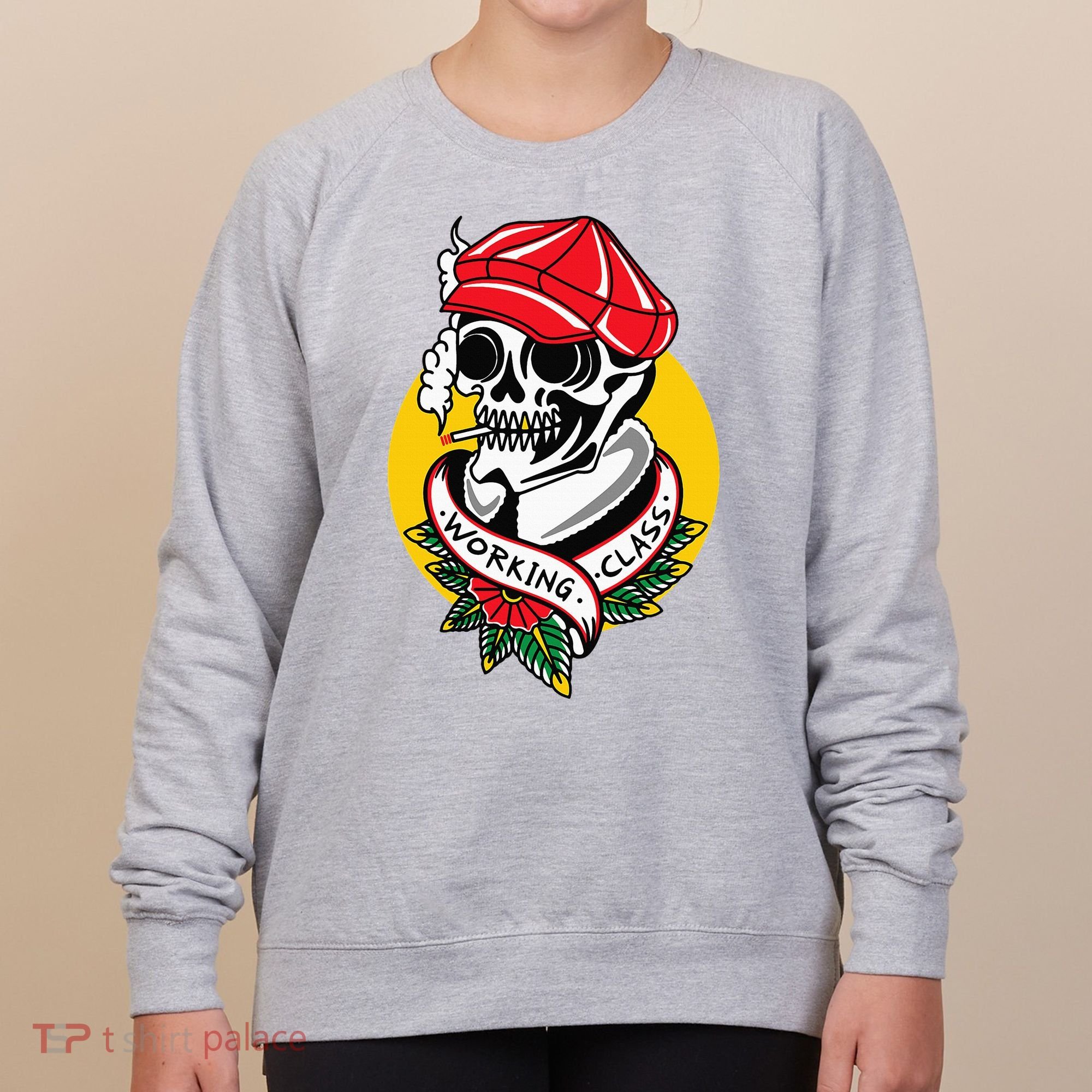 Working Class American Traditional Tattoo Old School Flash Women's Sweatshirt