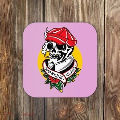 Working Class American Traditional Tattoo Old School Flash Coaster