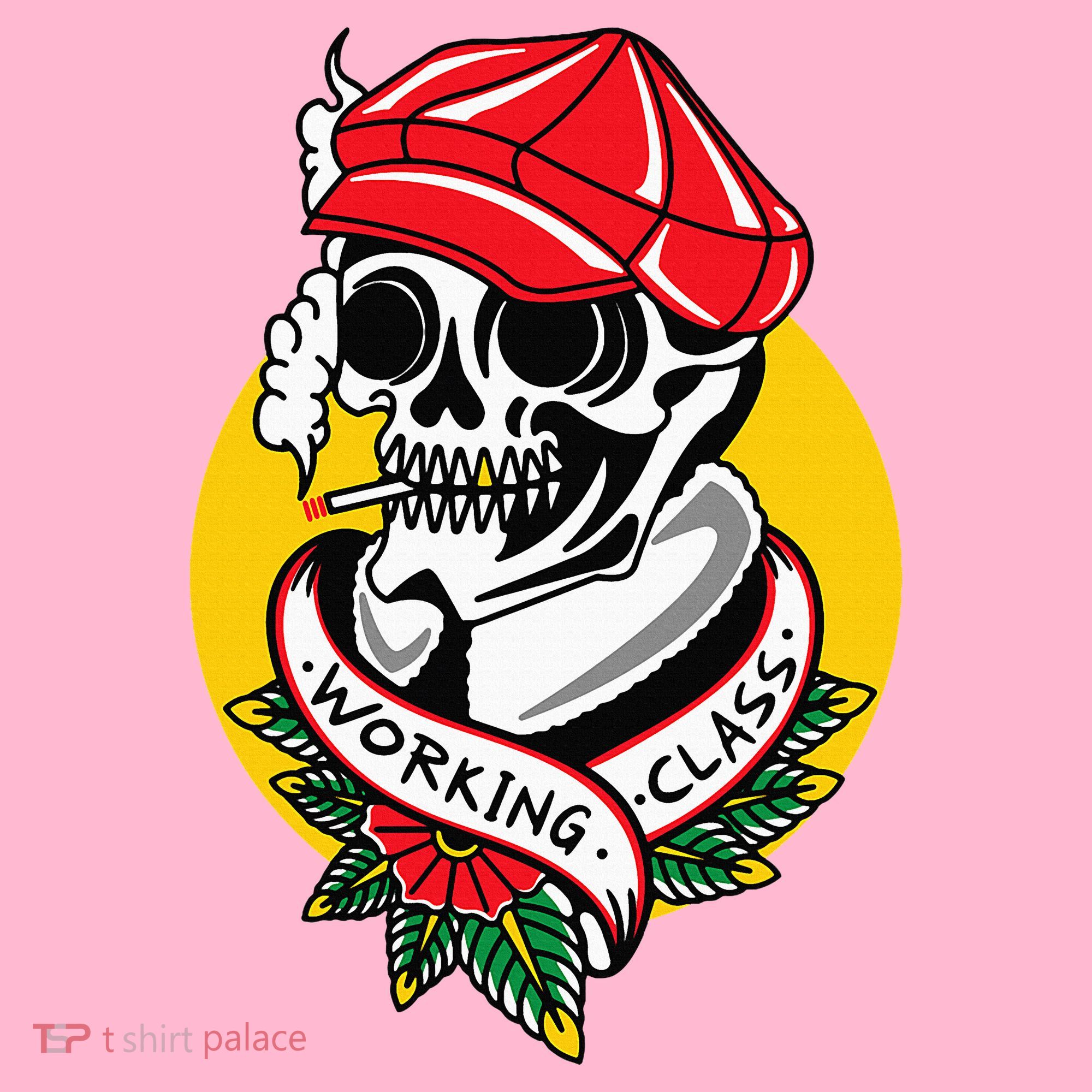Working Class American Traditional Tattoo Old School Flash Coaster