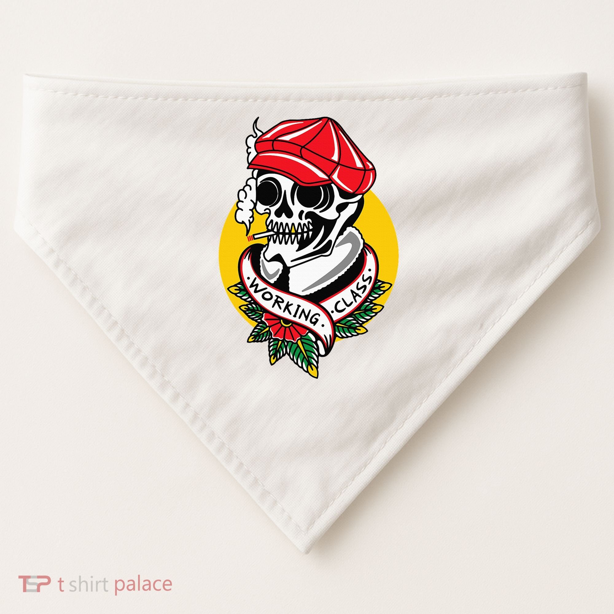 Working Class American Traditional Tattoo Old School Flash USA-Made Doggie Bandana