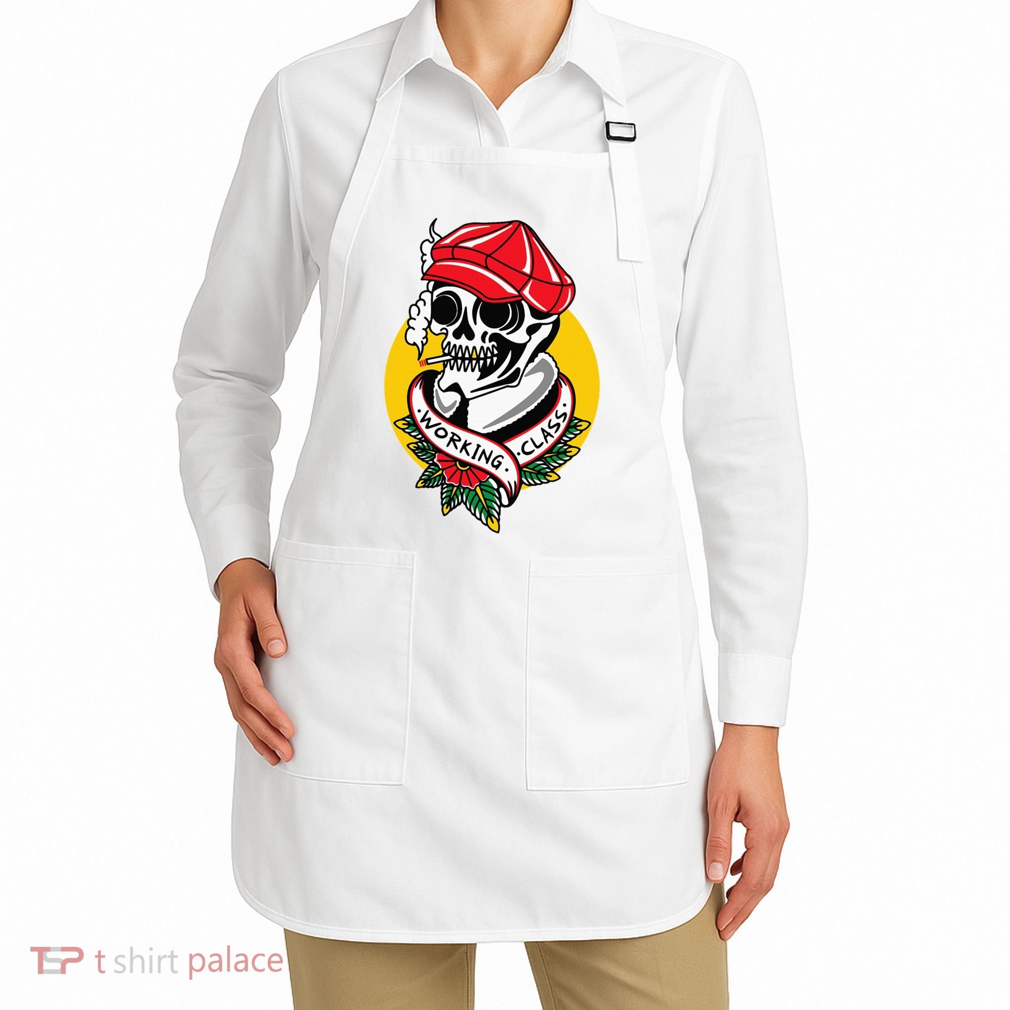 Working Class American Traditional Tattoo Old School Flash Apron