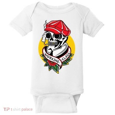 Working Class American Traditional Tattoo Old School Flash Baby Bodysuit